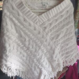 Banana Republic Cream Cable Knit Poncho